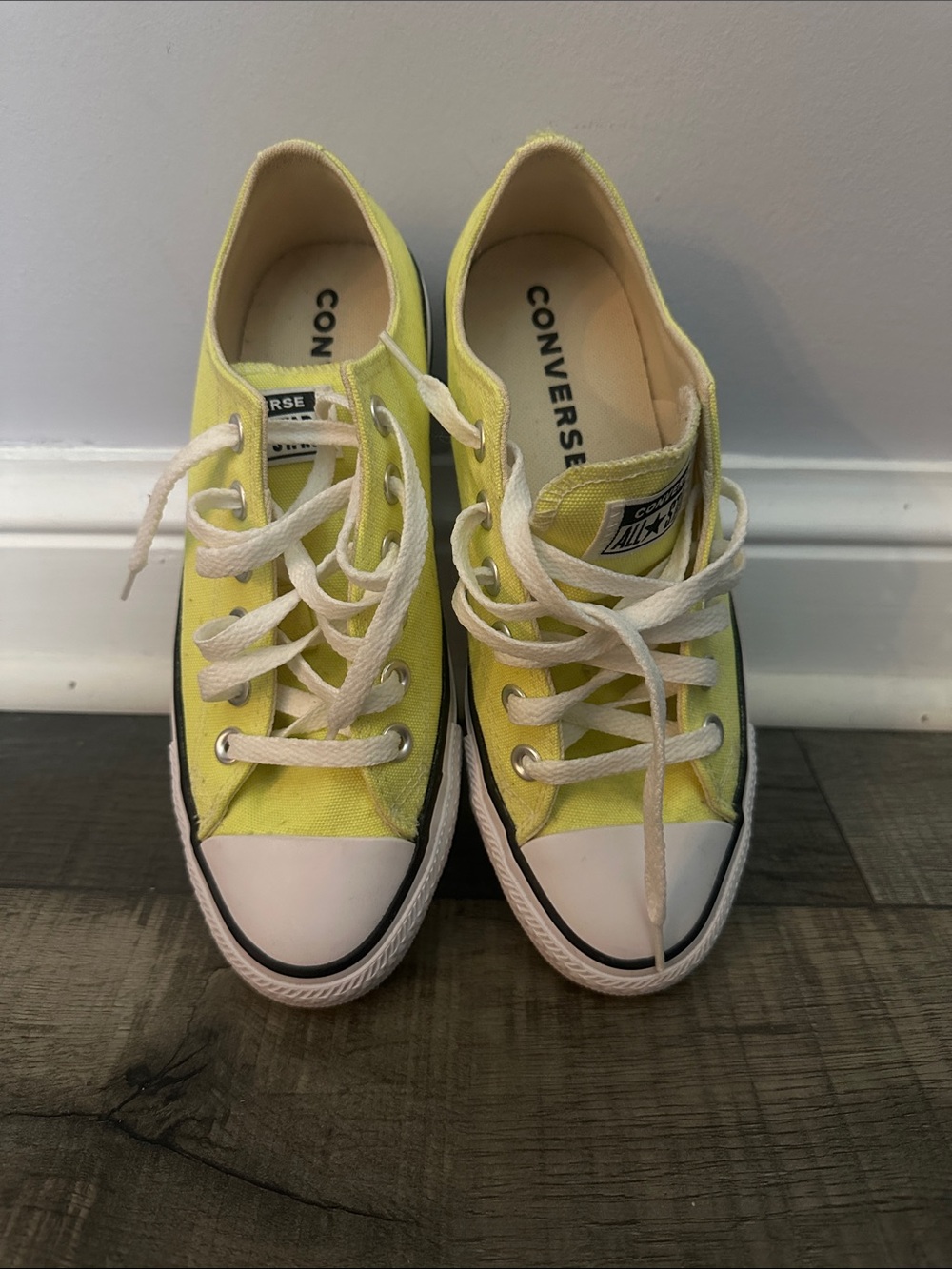 Converse Low Top Canvas Sneakers - Yellow and White